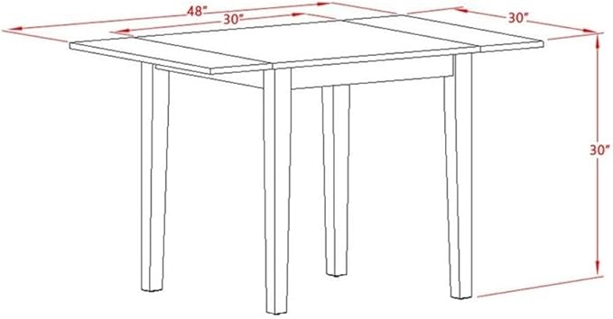 East West Furniture NDNO3-OAK-C 3 Piece Dining Set Contains a Rectangle Dining - Image 5