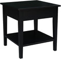 International Concepts Spencer Black Wood End Table by InternationalConcepts