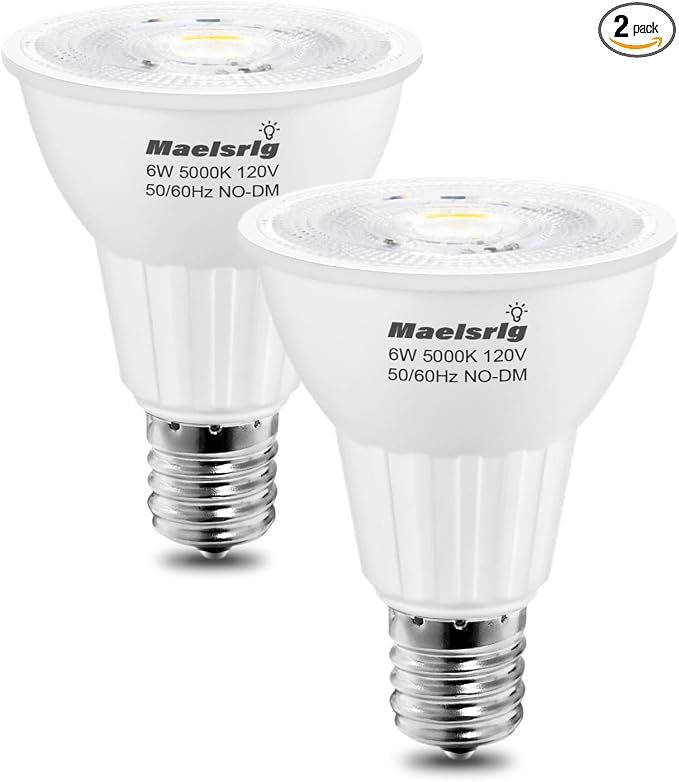 Maelsrlg E17 LED Bulb 6W, Intermediate Base Spotlight Bulb, Daylight White 5000K by Maelsrlg
