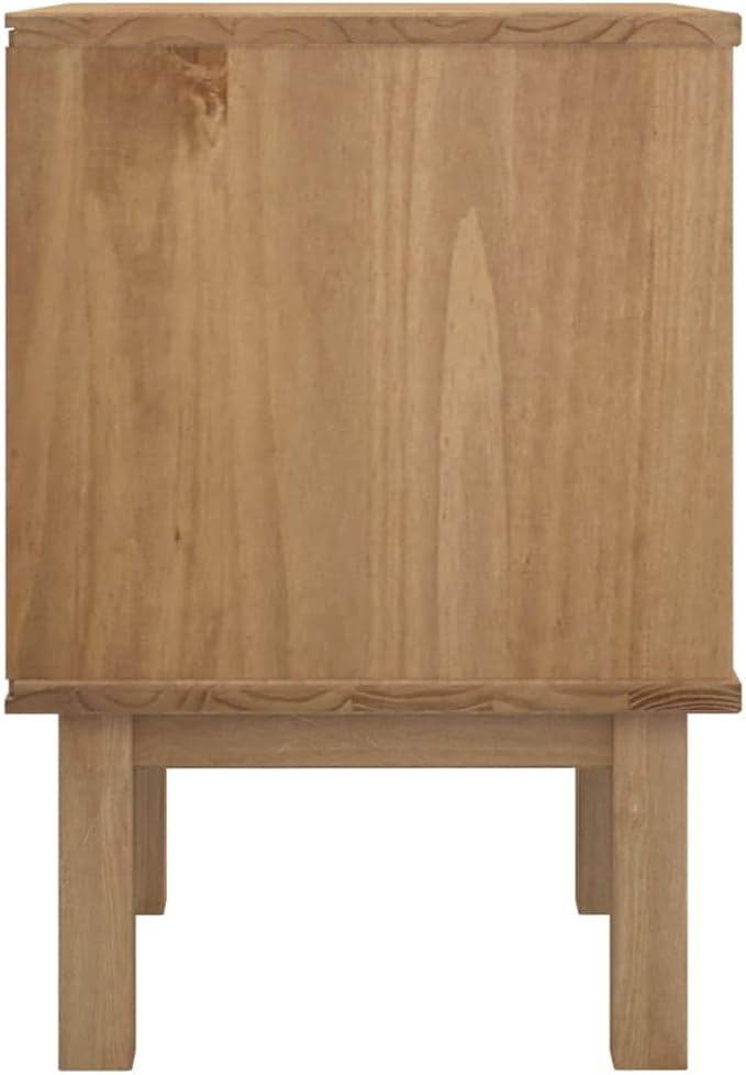 Scandinavian Style Bedside Cabinet, Engineered Wood Nightstand, 15.4" x 17.7" x - Image 6