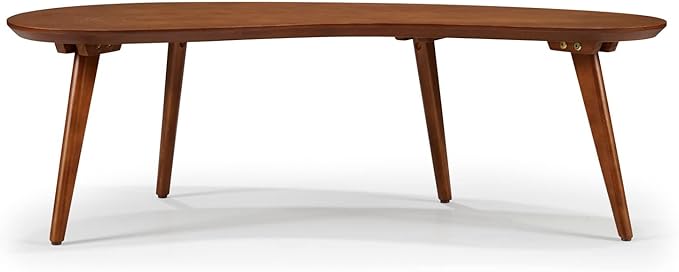 Mid Century Modern Abstract Shaped Coffee Table/Solid Wood/Oak Finish - Image 4