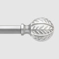 QDWIS Silver Curtain Rods for Windows 66 to 120 inch, Rustic Decorative Drapery by Unknown