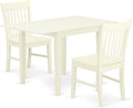 East West Furniture NDNO3-LWH-W 3 Piece Dining Room Table Set Contains a by EastWestFurniture