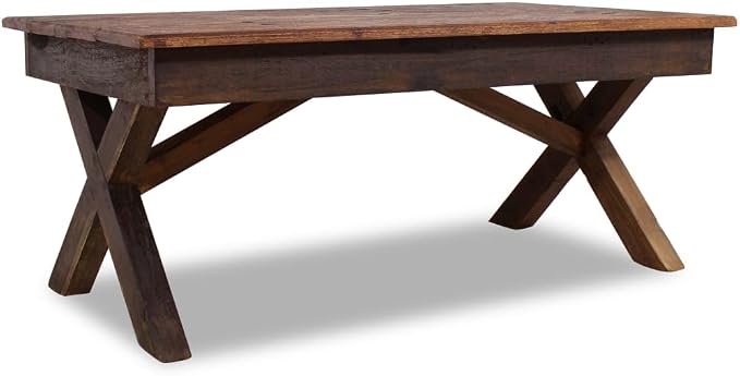 Wooden Coffee Table, Side Table Solid Reclaimed Wood 43.3"x23.6"x17.7" -AA by GolinpeiloFurniture