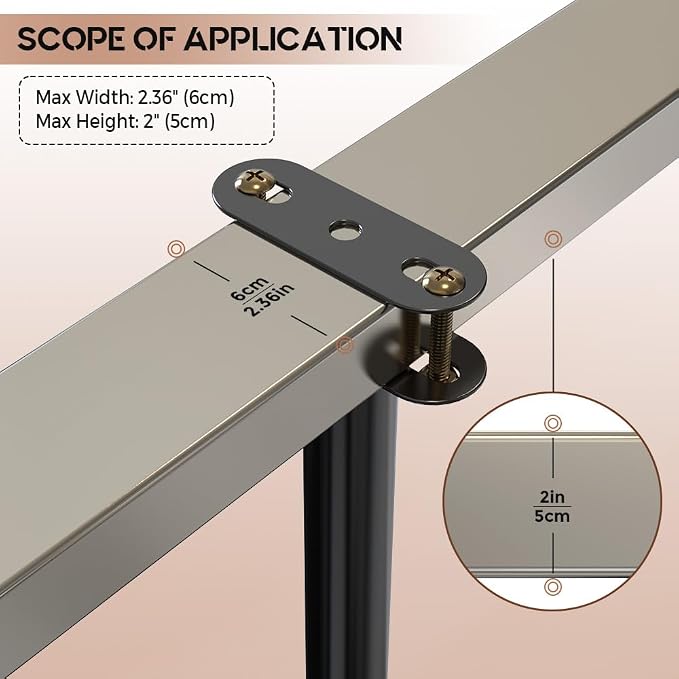 Under Bed Metal Support Legs, Adjustable Height Bed Frame Support Leg, Bed Slat - Image 7