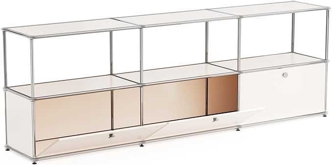 Modern Storage Cabinet White G Versatile Free-Standing Organizer - Image 4
