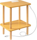 FORAOFUR End Table with Charging Station, Small Tables by FORAOFUR