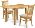 East West Furniture NDVA3-OAK-C 3 Piece Dining Room Furniture Set Contains a by EastWestFurniture