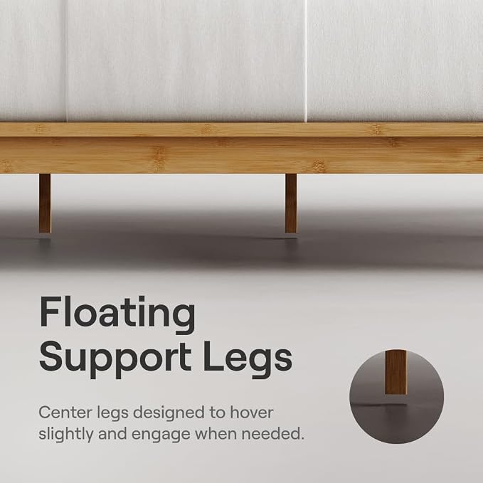 Nectar Bamboo Platform Bed Frame & Headboard - Image 3