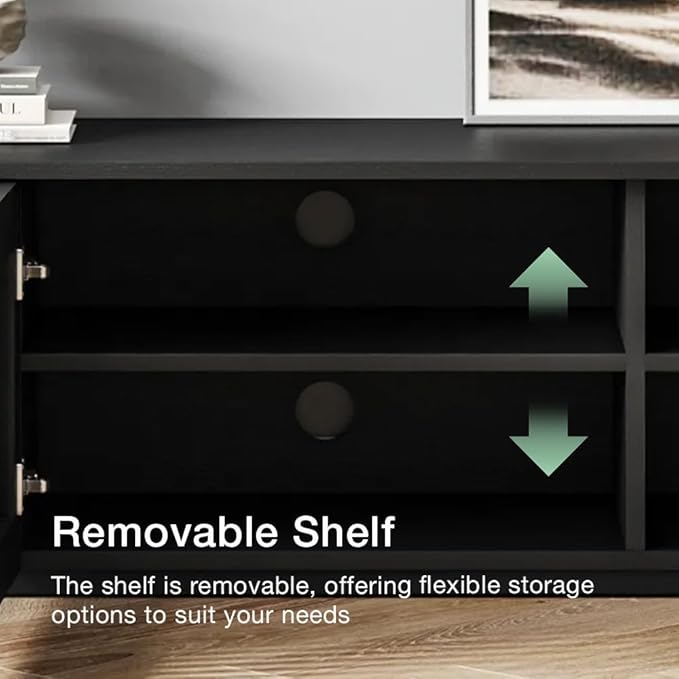 POVISON Full Assembled Mid Century Modern TV Stand, 118” Extra-Large - Image 4