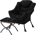 Welnow Lazy Chair with Ottoman, Modern Accent Chair with Armrests and a Side by LifeGetsBetterWithWelnow