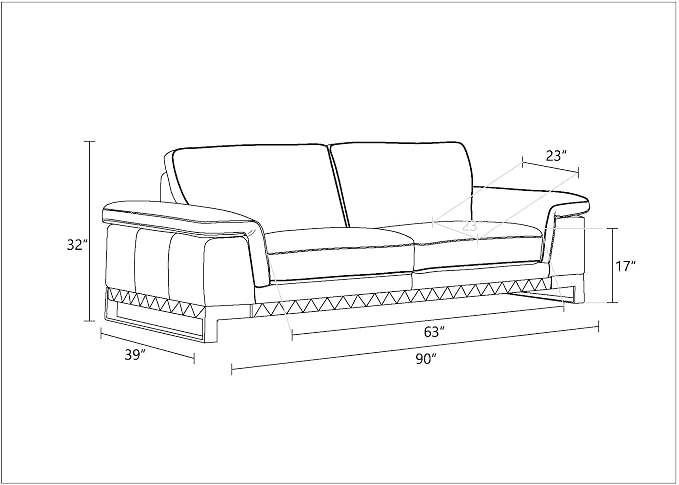 Blackjack Furniture Weston Collection Genuine Italian Leather Living Room Sofa - Image 11