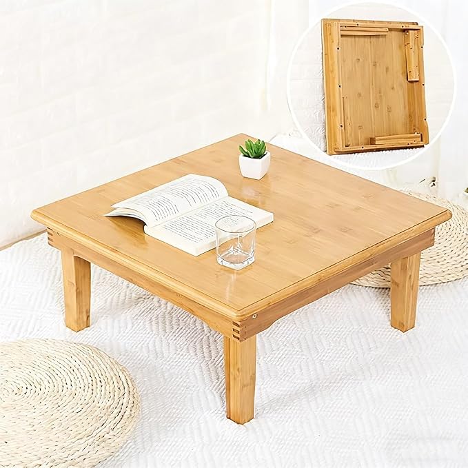 SH-tables Folding Table, Japanese-Style Household Square Bamboo Table, Computer by Unknown