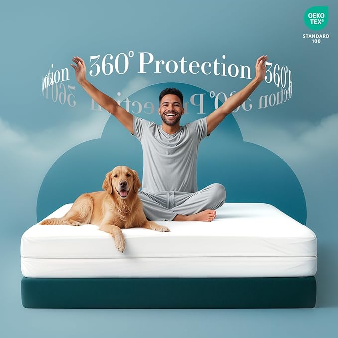 Utopia Bedding Mattress Protector Zippered Full Size, 100% Waterproof Bed Bug - Image 4
