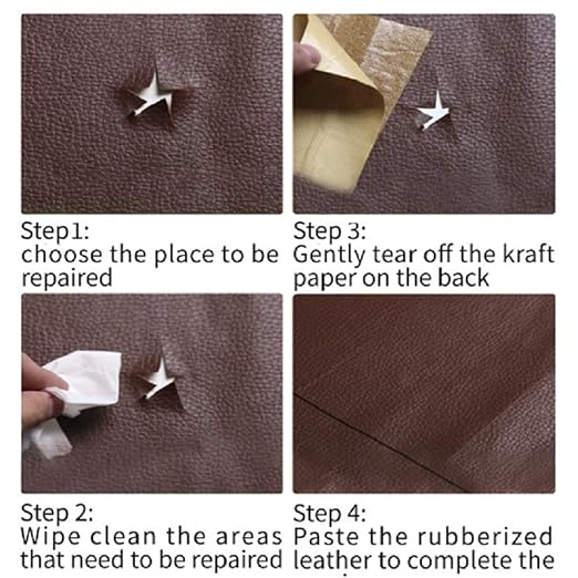 Leather Repair Tape Patch kit Retro Black Heavy Duty, 4x60 inch Self Adhesive - Image 4