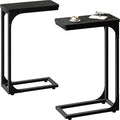 QEEIG Narrow C Shaped Side Table Set of 2 Living Room Sets Slim Couch Tray by QEEIG