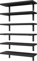 WOPITUES Wood Floating Shelves Set of 6, Shelves by WOPITUESOfficial