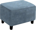Ottoman Cover, Stretch Rectangle Velvet Ottoman Slipcovers of Foot Stool by LiveGo