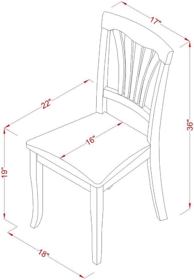 East West Furniture Avon 36" Faux Leather Dining Chairs in Black - Image 3