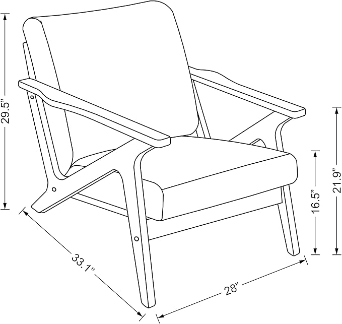Zola Mid Century Modern Accent Chair Arm Chair: The Perfect Reading, Living Room - Image 5