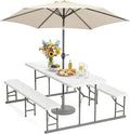 VINGLI Folding Picnic Table and Bench Set by VINGLI