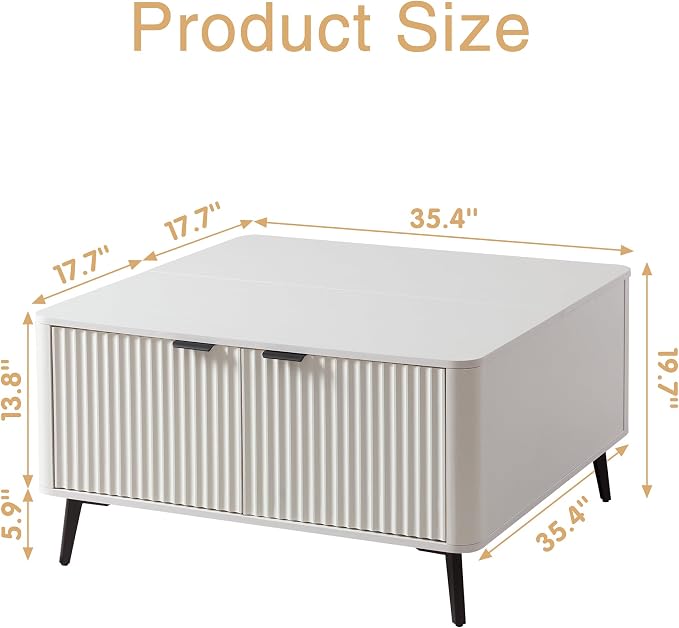 Fatmok Large Lift Top Coffee Table - Image 2
