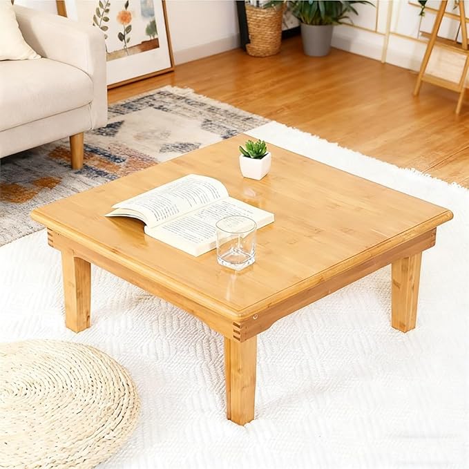 Folding Table, Japanese-Style Household Square Bamboo Tables, Computer Table - Image 6