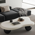 47.2” Cloud Coffee Table with 3 Ball Legs, Modern Irregular Center Table by BSYEIO
