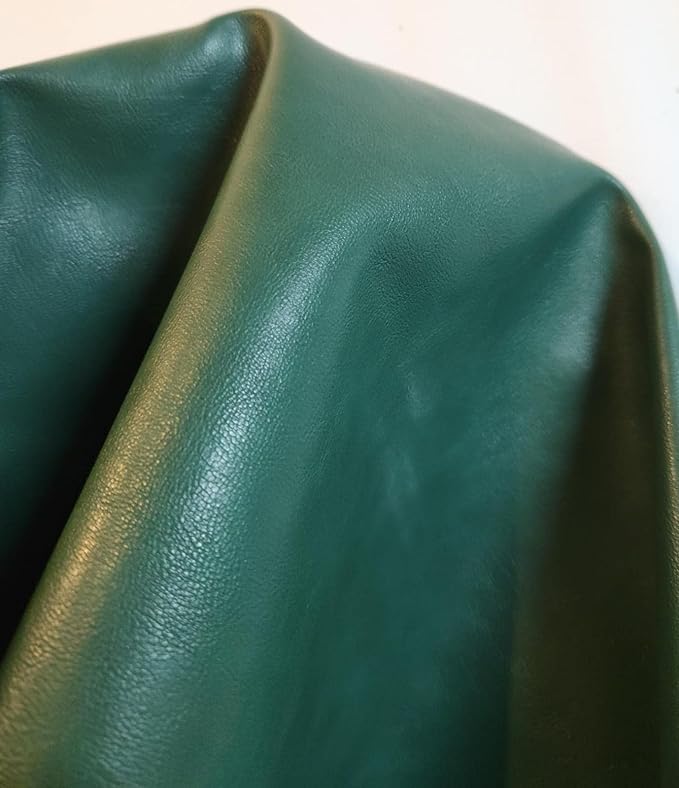 NAT Leathers | Hunter Green Soft Faux Vegan Leather PU | 5 Yards Cut by The - Image 7