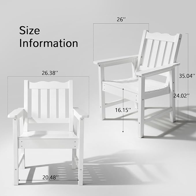 Stoog 3 Pieces All-Weather Patio Furniture Set, Include 2 Outdoor Chairs and 1 - Image 6