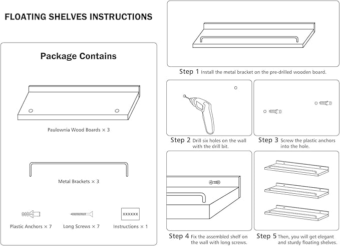 RYOFOBETTO Blue Floating Shelves, Room Decor Shelves, Picture Frames - Image 7