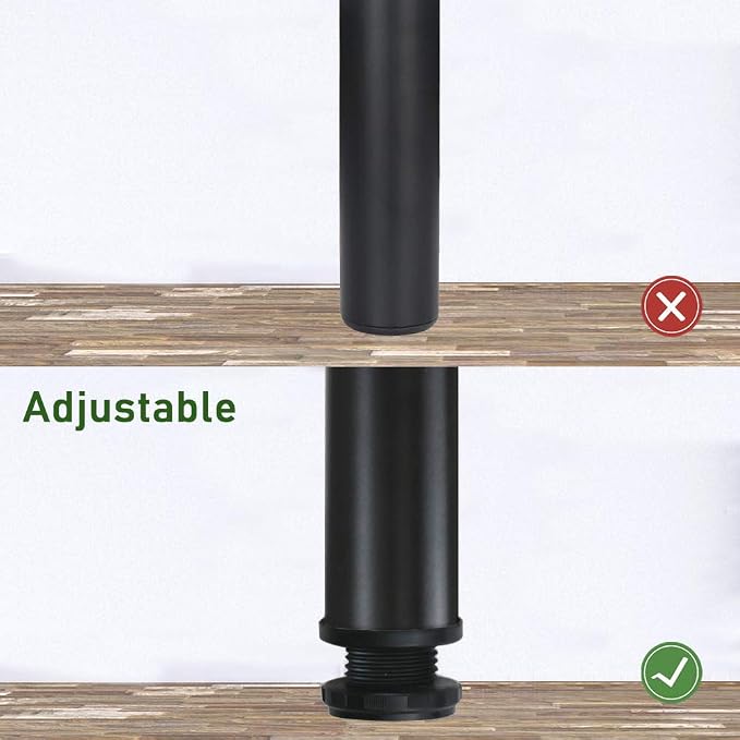 QLLY 10 Inch Adjustable Metal Coffee Table Legs, Heavy Duty Round Furniture Legs - Image 4