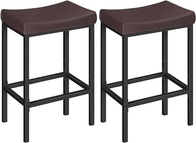 HOOBRO Bar Chairs, 24.8 Inches, 2.4" Thick Upholstery, by HOOBRO