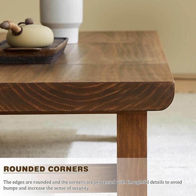 Japanese Solid Wood Coffee Table - Image 5