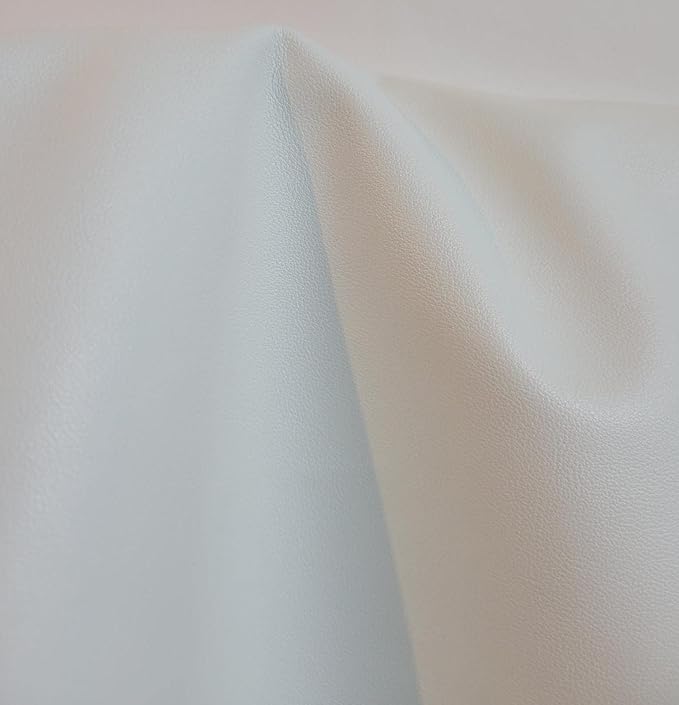 NAT Leathers White Soft Faux Leather Fabric Sheet PU Sold by The Yard Synthetic by NATLeathers