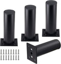Set of 4 Furniture Legs 4.7 Inch, Adjustable Aluminum Alloy Cabinet Legs by Kyuionty