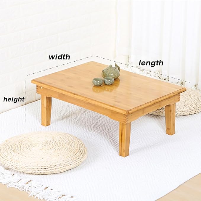 Foldable Bamboo Table, Japanese-Style Household Square Bamboo Table, Low Bamboo - Image 2