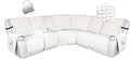 HDCAXKJ 100% Waterproof Reclining Sectional Couch Covers L Shape Recliner Sofa by HDCAXKJ