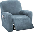 H.VERSAILTEX Velvet Stretch Recliner Couch Covers 4-Pieces Style Recliner Chair by HVERSAILTEX