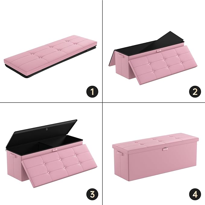 DocSafe Storage Ottoman Bench, Fireproof＆Waterproof Folding Bench - Image 9