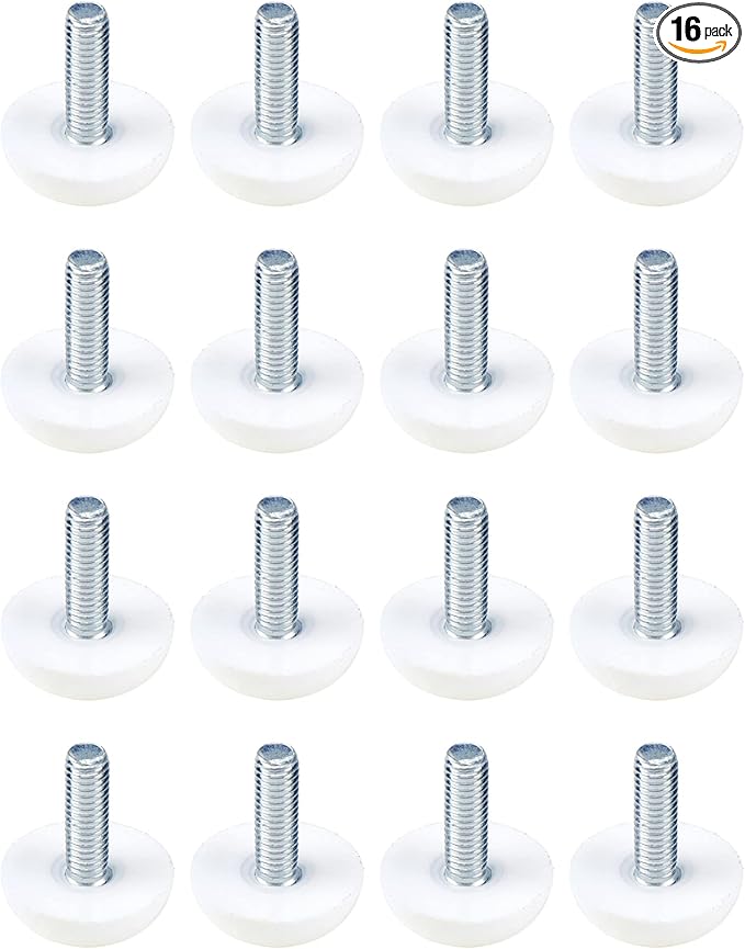 Antrader 16 Pack M6×18mm Furniture Lvelers, Table Leg Levelers, Levelling Foot by Antrader
