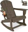 Outdoor Rocking Chairs Set of 4, HDPE Poly All-Weather Patio Rocking Chairs by ABCPATIO