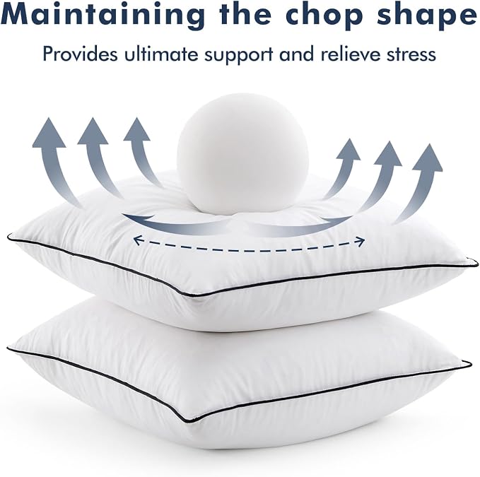 MIULEE Goose Feather Down 18x18 Pillow Insert Set of 2 - Image 6