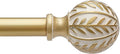 QDWIS Gold Curtain Rods for Windows 72 to 144 inch, Rustic Decorative Drapery by Unknown