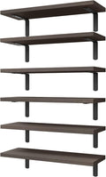 WOPITUES Wood Floating Shelves Set of 6, Shelves by WOPITUESOfficial