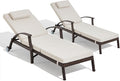 Outdoor Chaise Lounge Chairs Set of 2 by Unknown
