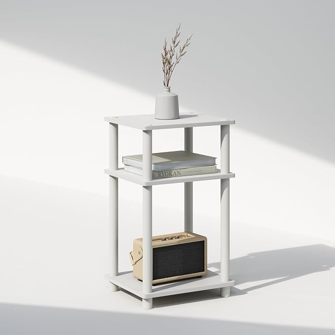 Furinno JUST Side Table, 3-Tier End Table, Open Shelves Night Stand, Bedside - Image 5