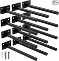 LEOPO 12-Pack 8 inch Floating Shelf Brackets, Hidden Shelf Bracket by FinestHomeDecor