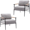 Ya-Home Mid-Century Accent Chair Set of 2, Soft Armchair Chenille Fabric Lounge by Ya-Home