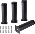 Set of 4 Stainless Steel Furniture Legs 8 Inch, Adjustable Round Cabinet Legs by Kyuionty